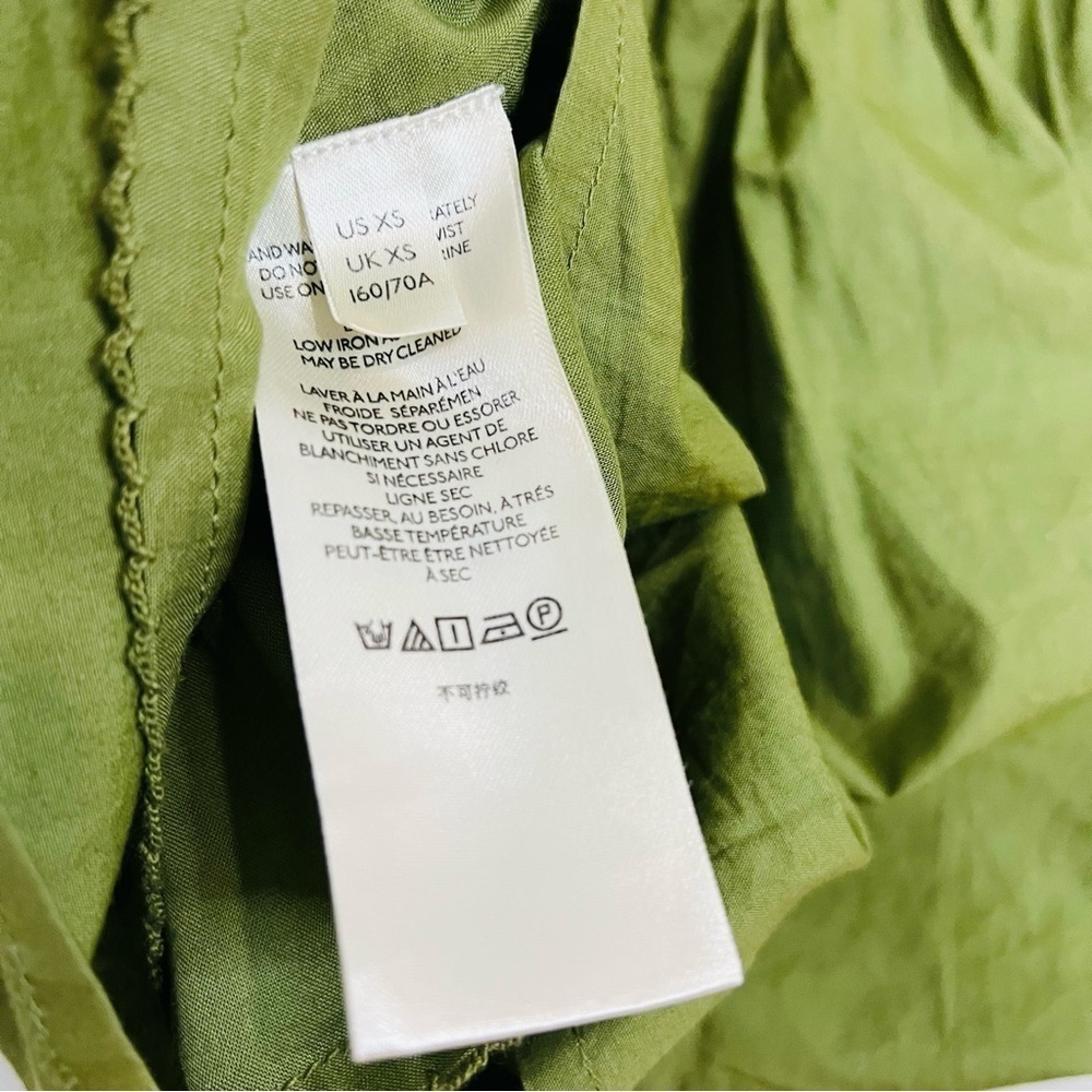 Anthropologie Mave smocked mini skirt green size xsmall - Picture 7 of 7